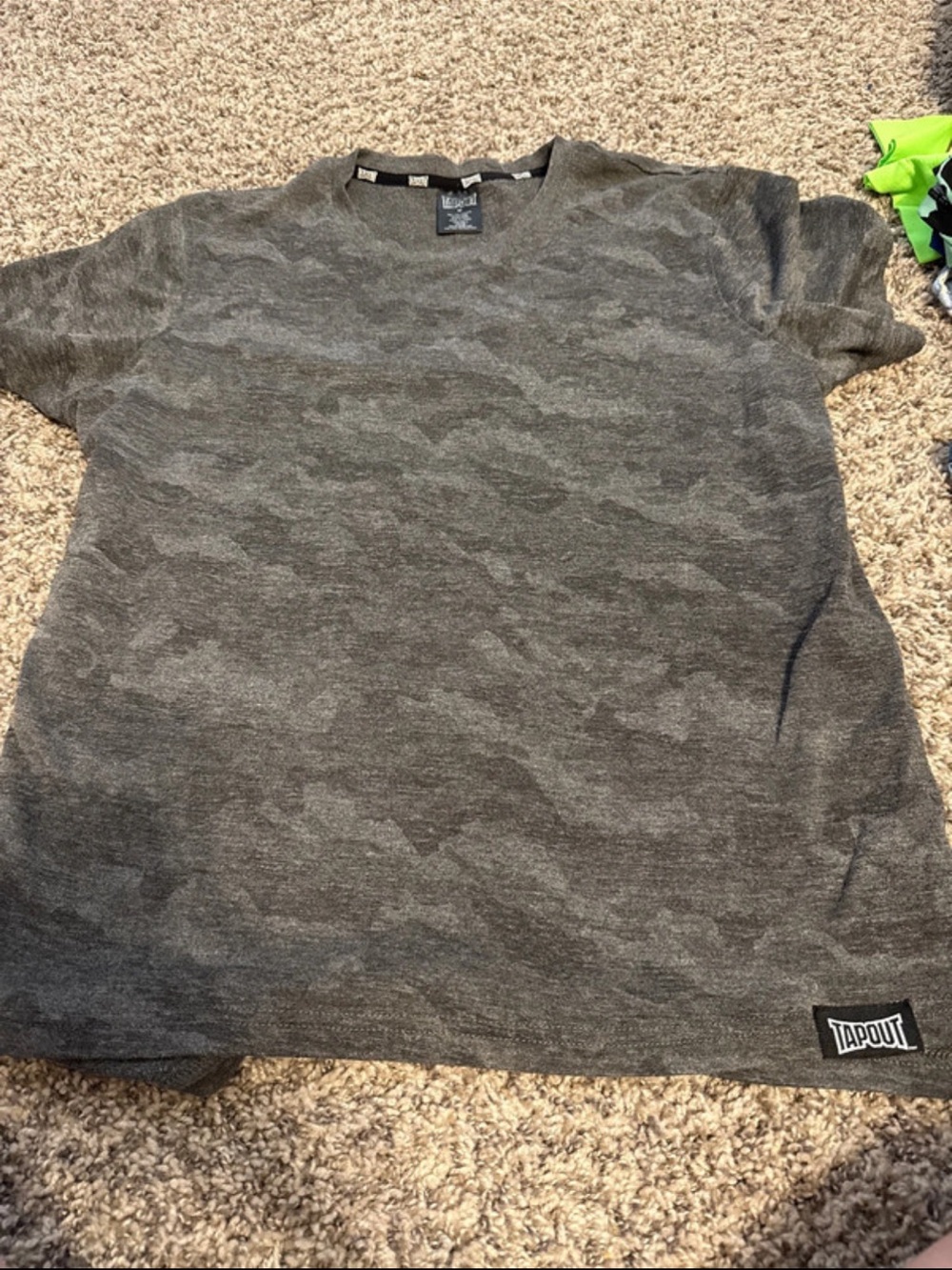Tapout Gray Camouflage Short Sleeve Crew Tee